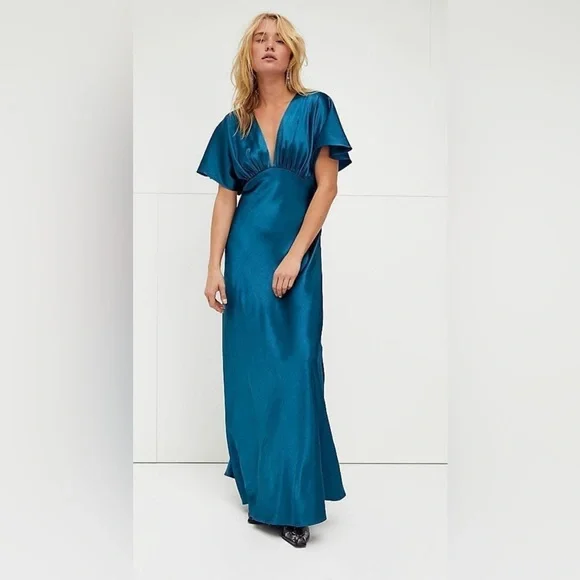 Free People Beatrice Maxi Dress in Palace Peacock